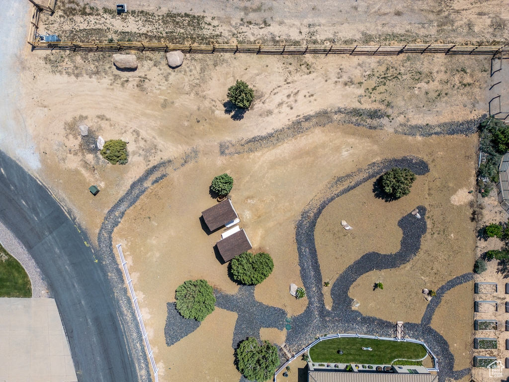Aerial view of property and surrounding area