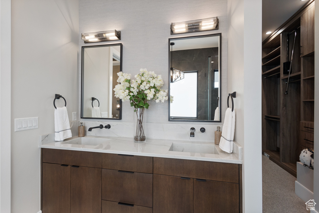 Bathroom with double vanity