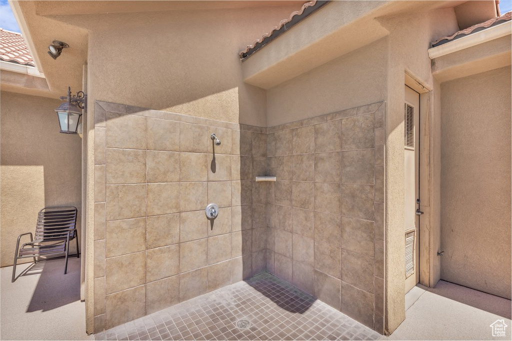 Full bath featuring walk in shower
