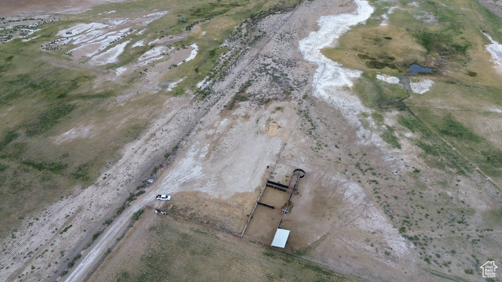 Aerial overview of property's location featuring rural landscape