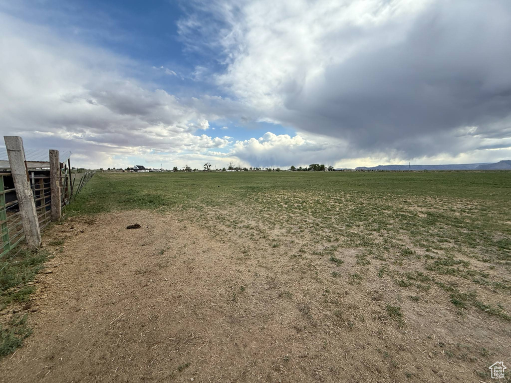 View of yard featuring a view of rural / pastoral area
