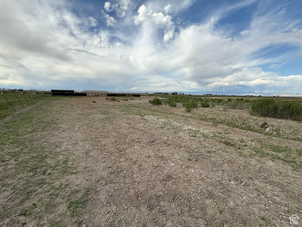 View of yard featuring a view of countryside
