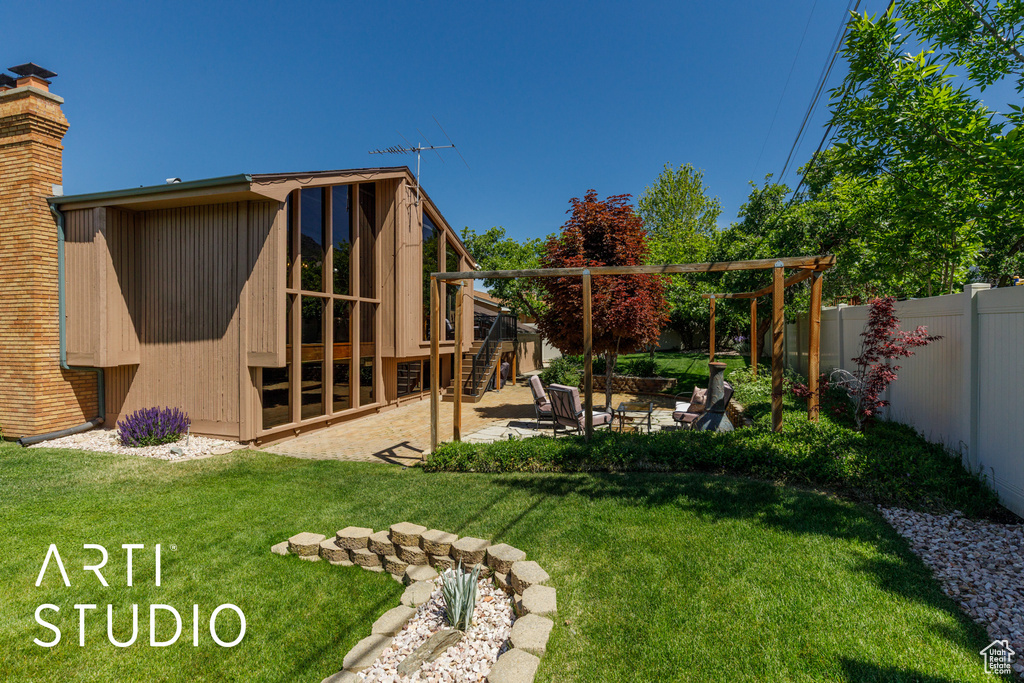 View of yard featuring a patio area