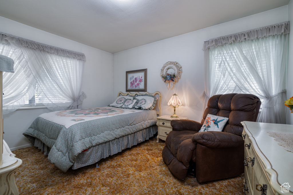 Bedroom featuring multiple windows