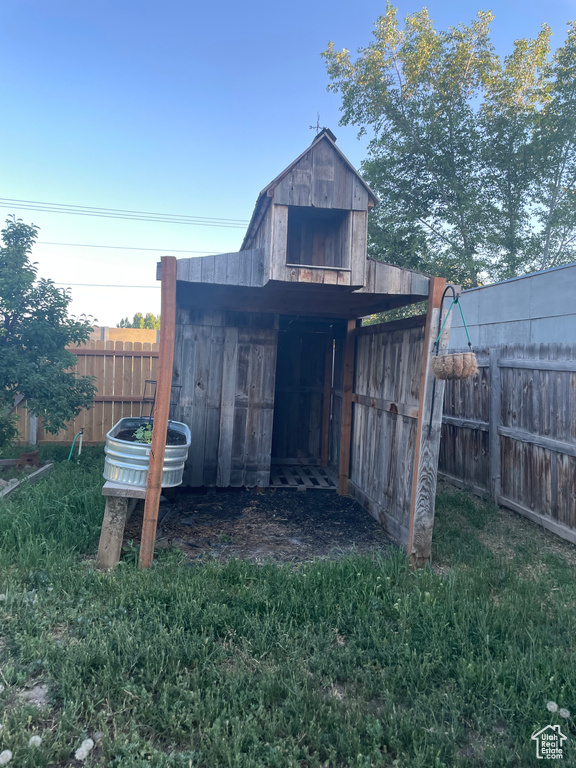 View of outdoor structure