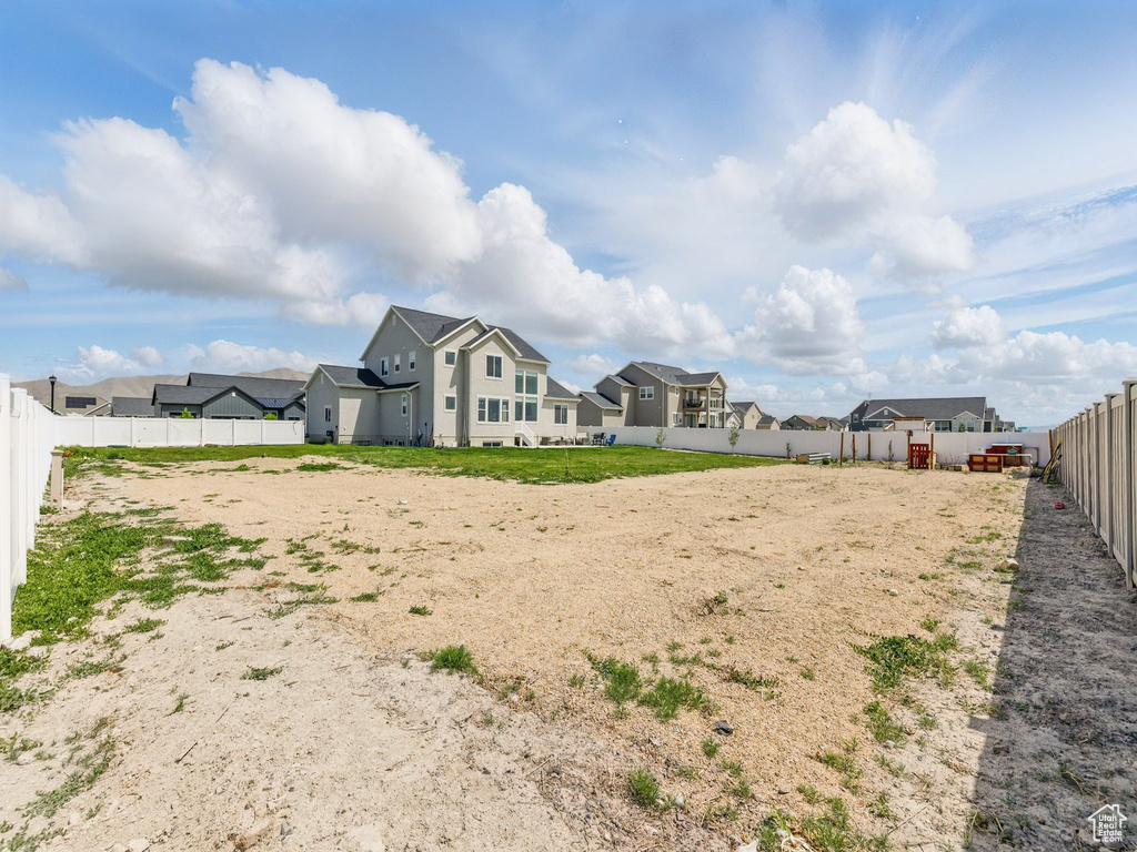 View of yard featuring a residential view