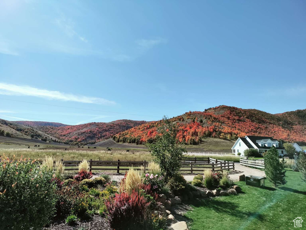 Mountain view featuring rural landscape