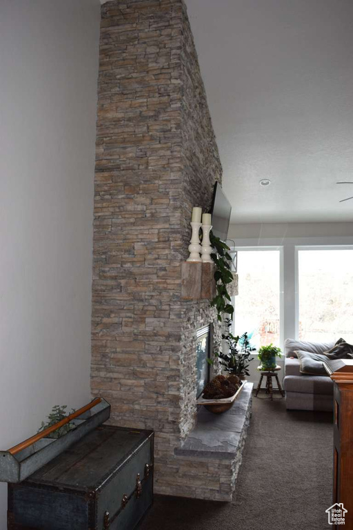 View of carpeted living room