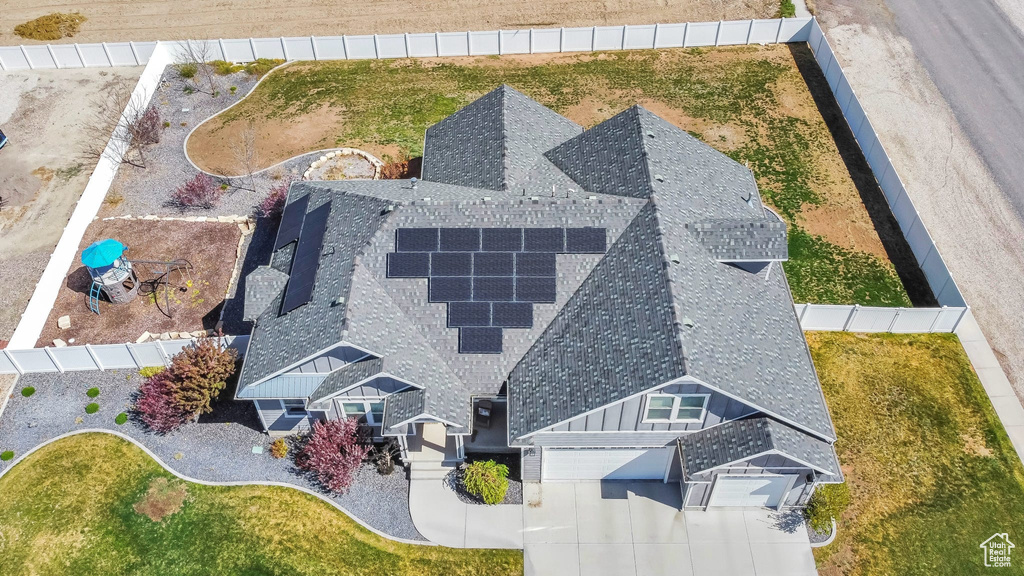 View from above of property