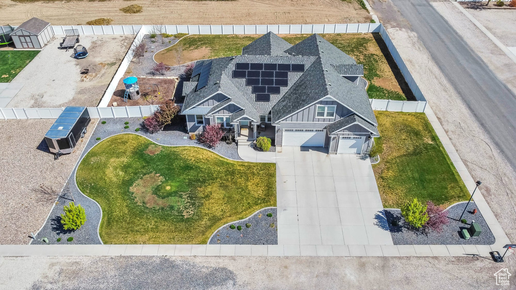 View from above of property