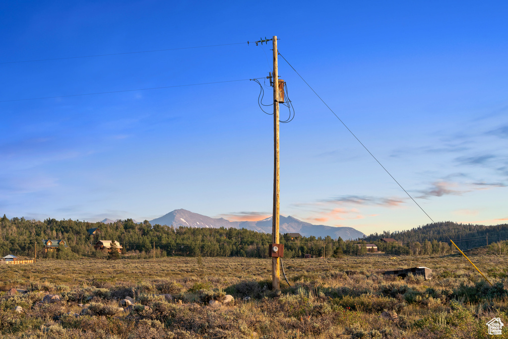 Mountain view with a rural view