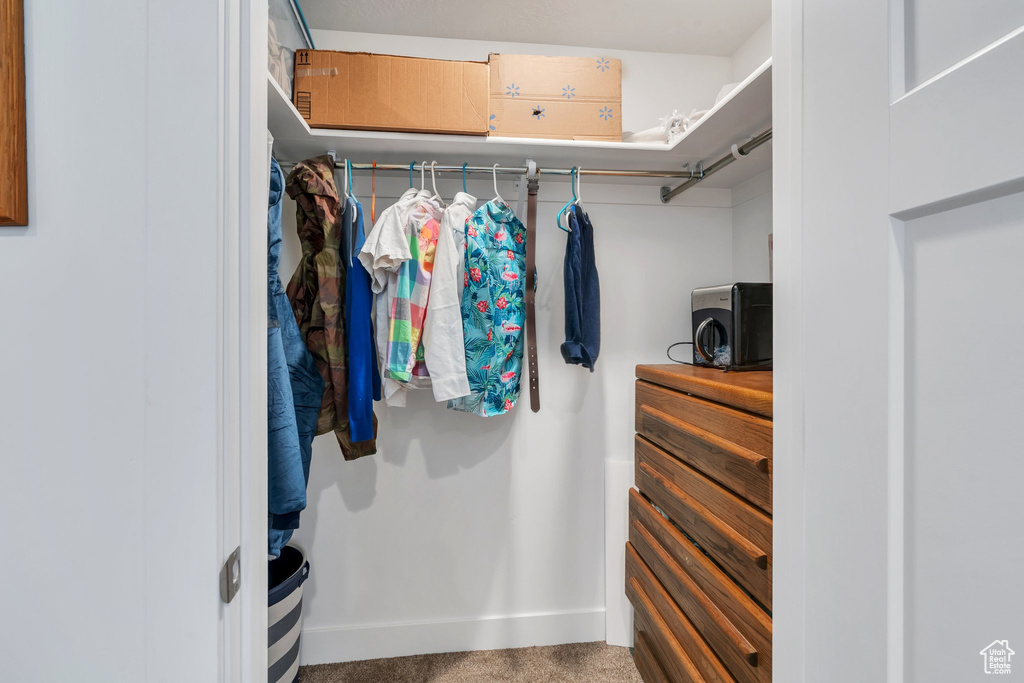 View of walk in closet