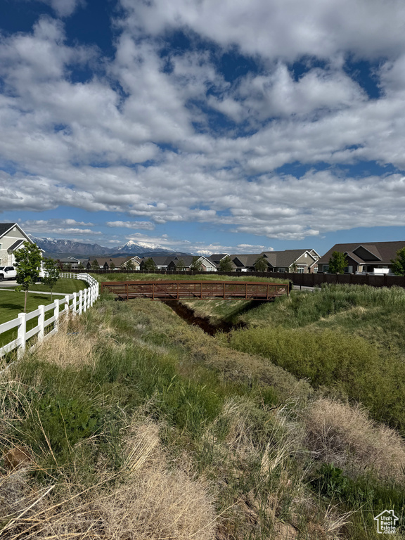 View of yard with a residential view