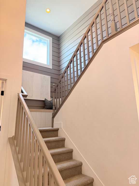 Stairs with recessed lighting