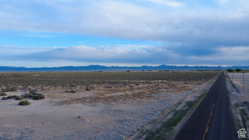 View of mountain background with rural landscape