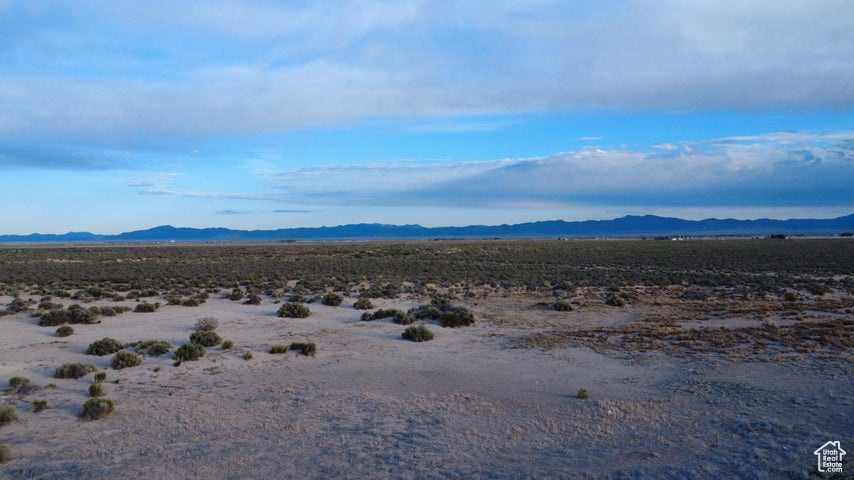 View of mountain background featuring a desert landscape
