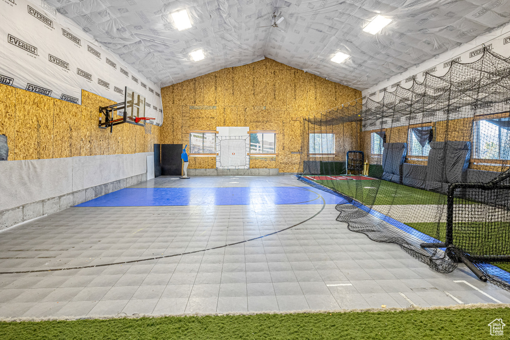 View of basketball court featuring community basketball court