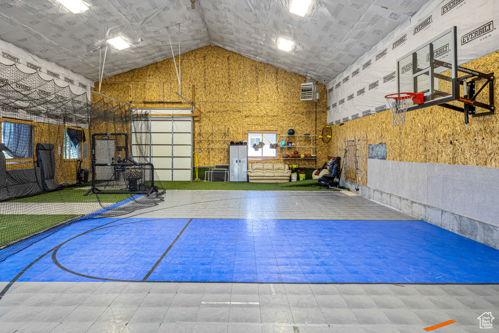 View of basketball court with basketball court