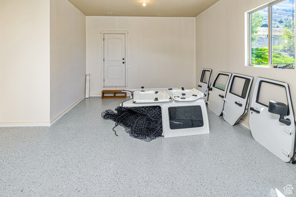 View of laundry area