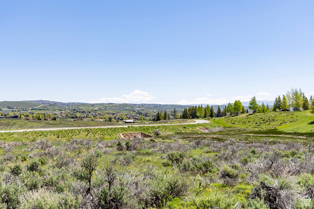 View of mountain background with rural landscape