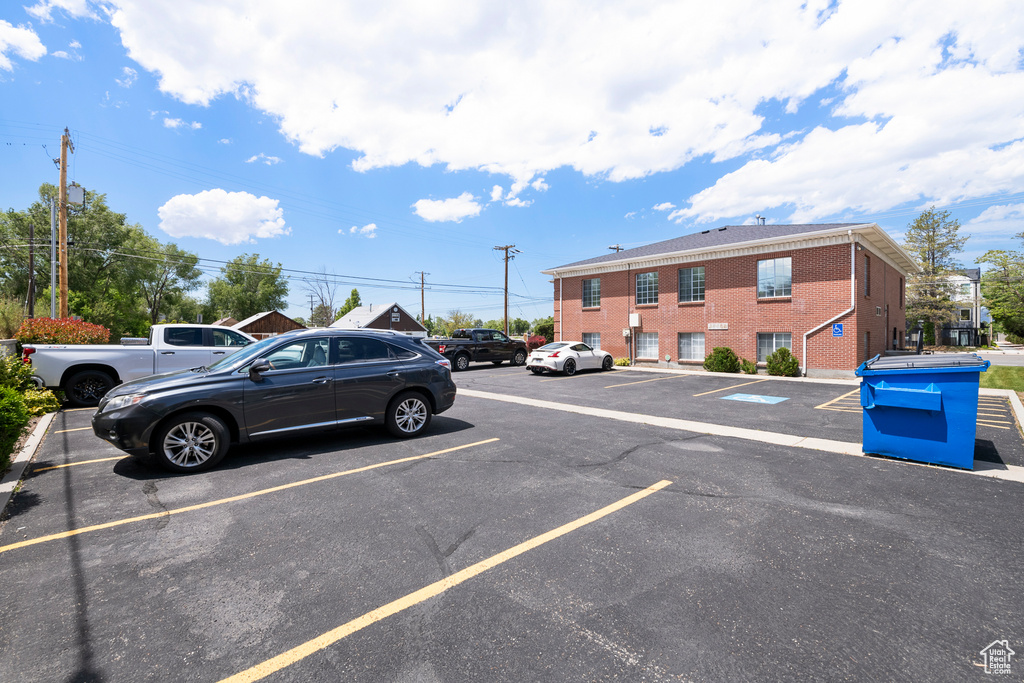 View of uncovered parking lot