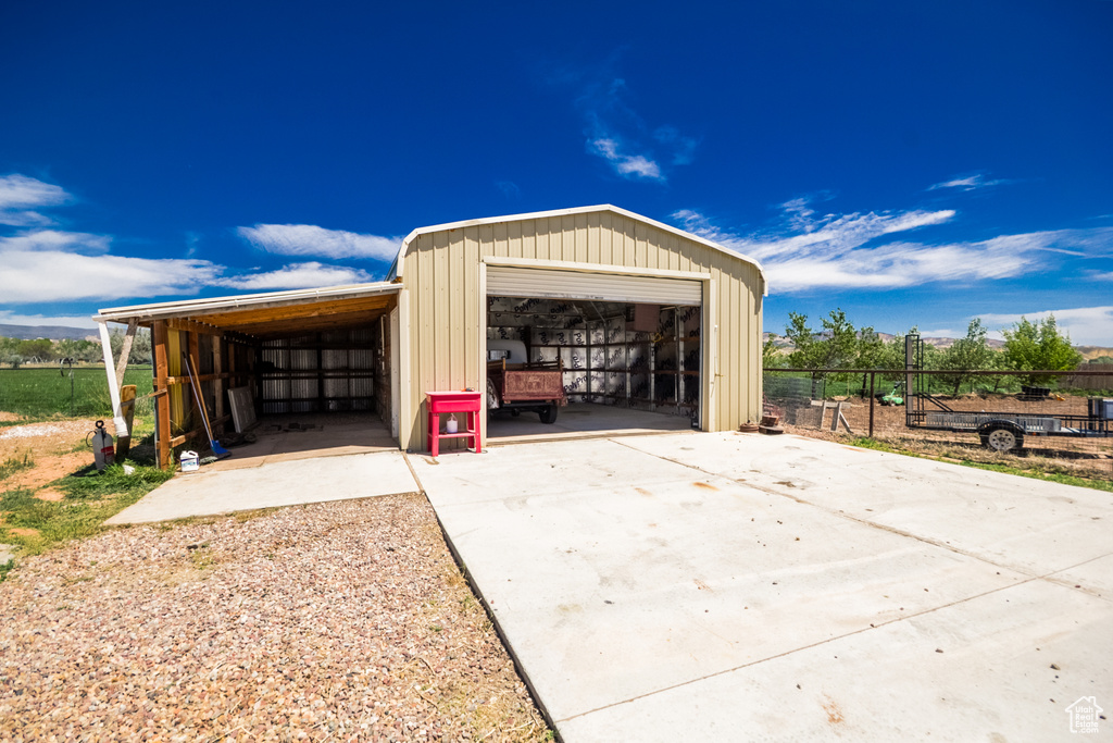 Garage featuring a garage