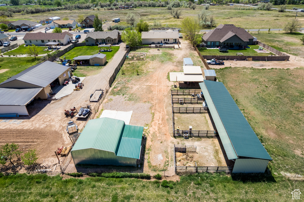 Aerial view of residential area