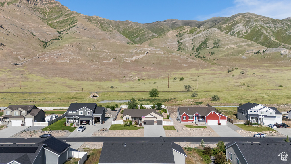 Mountain view with nearby suburban area