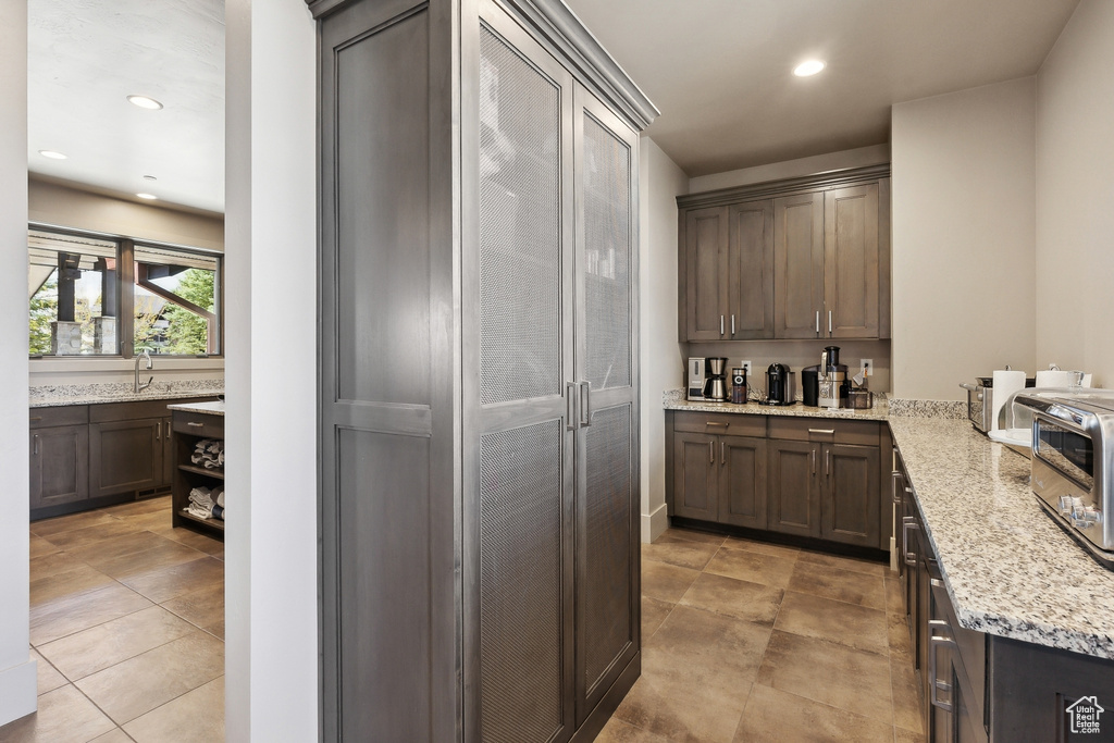 Bar with recessed lighting