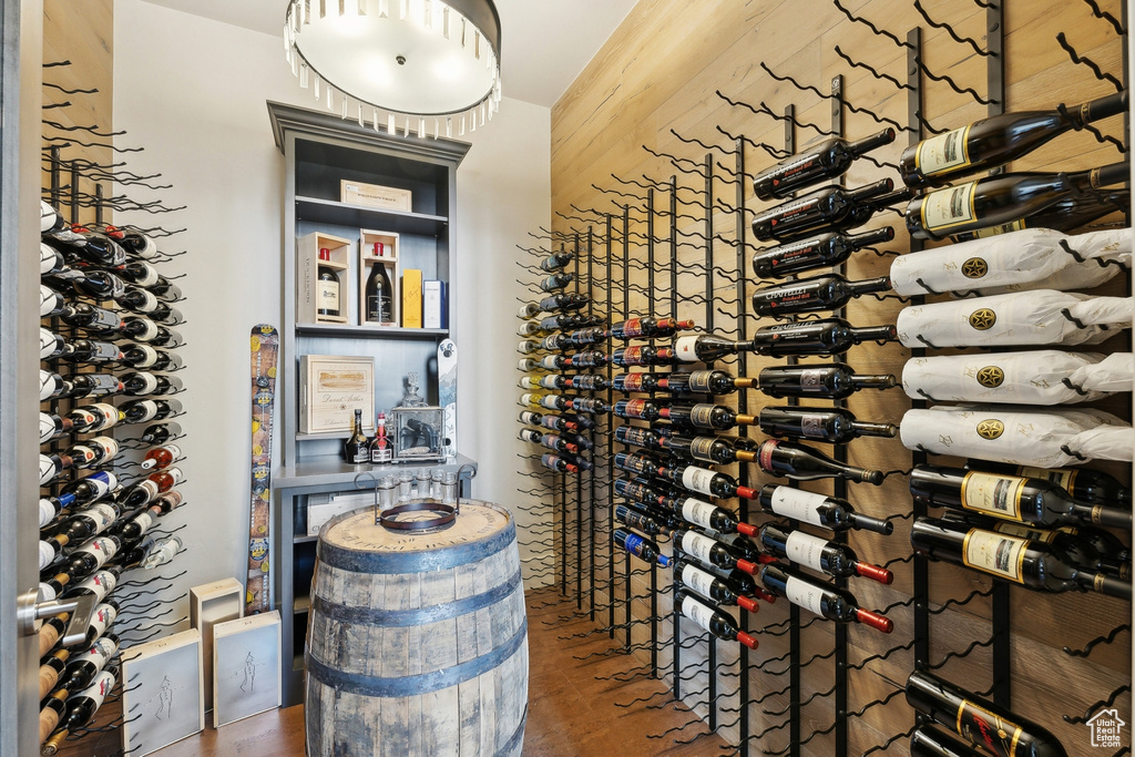 View of wine cellar