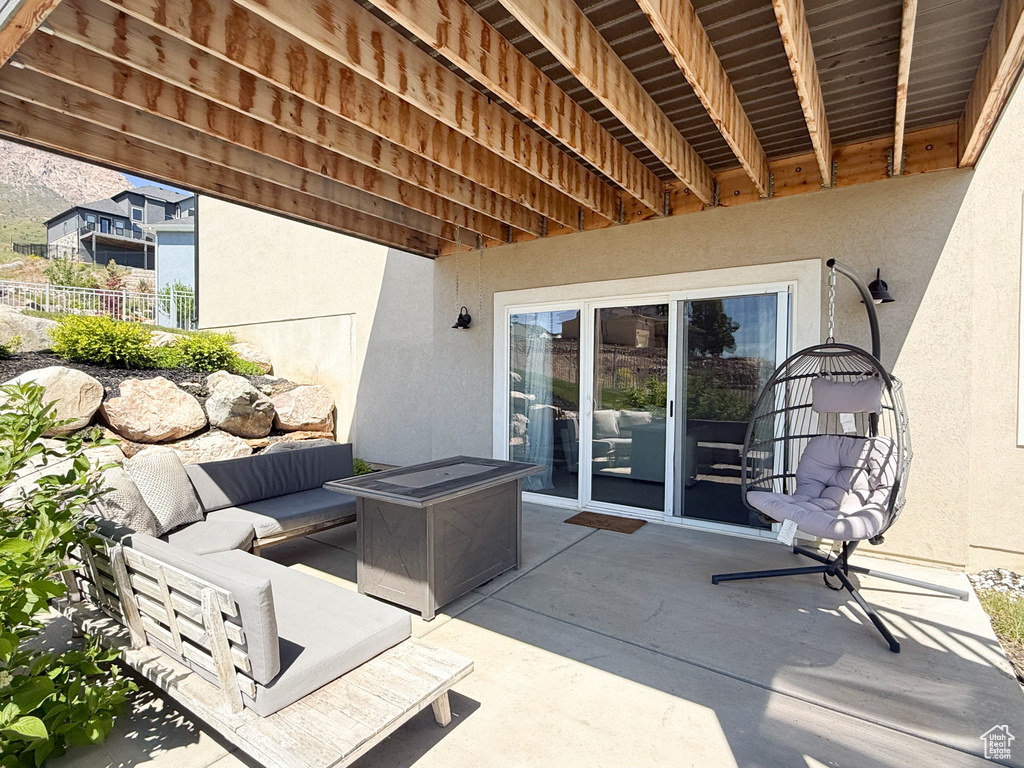 View of patio / terrace featuring an outdoor hangout area
