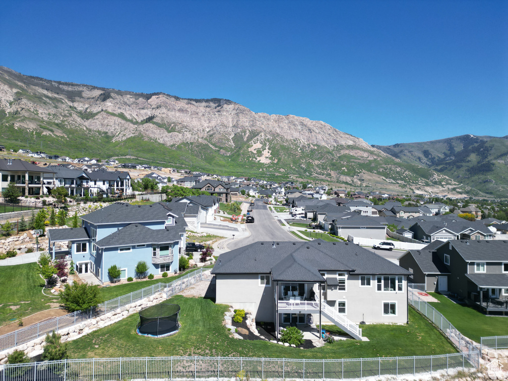 Mountain view with nearby suburban area