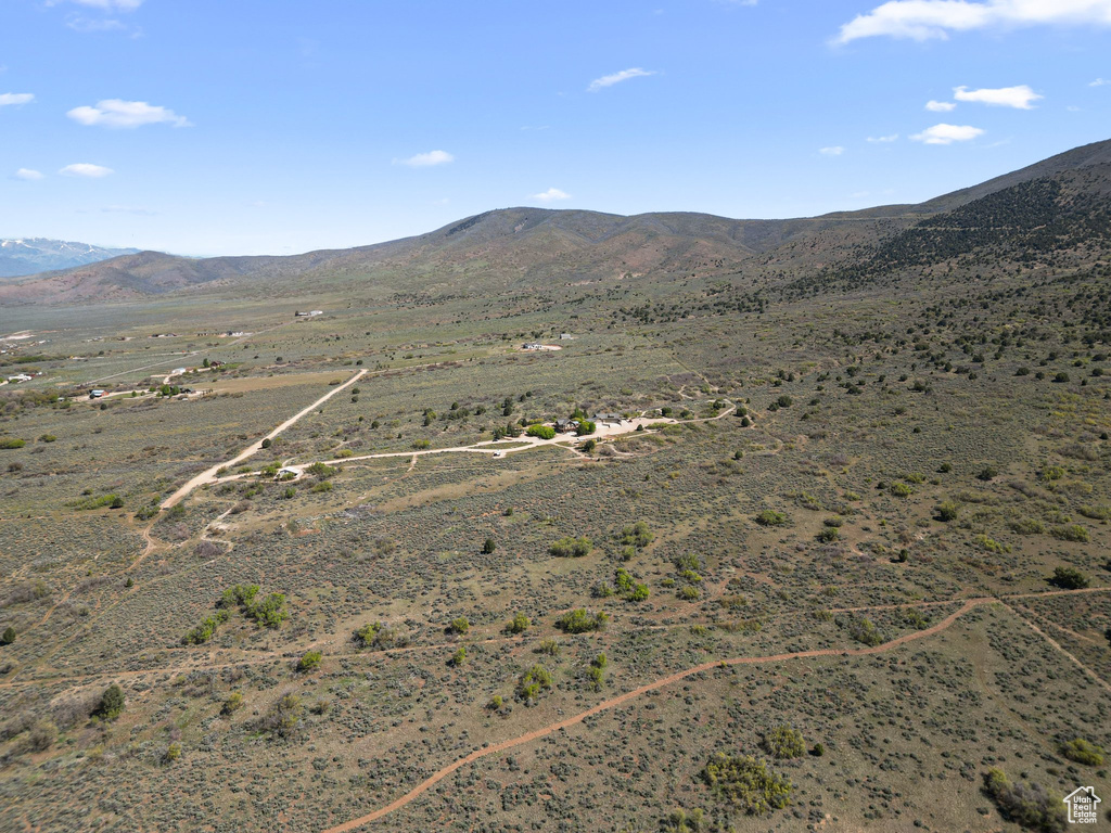 Mountain view with rural landscape and a desert landscape