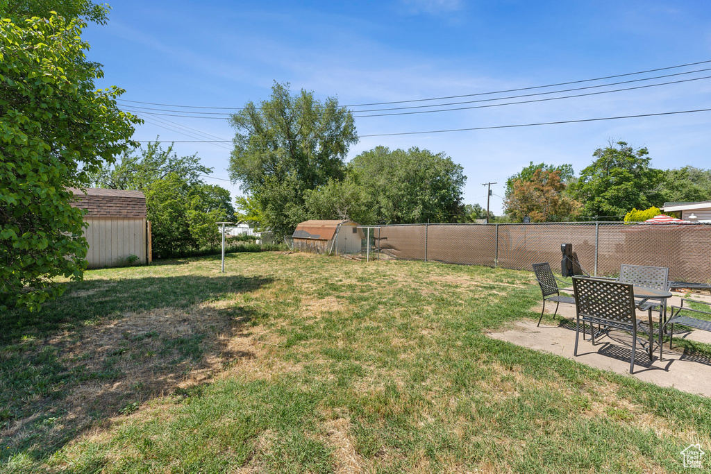 View of yard featuring a patio