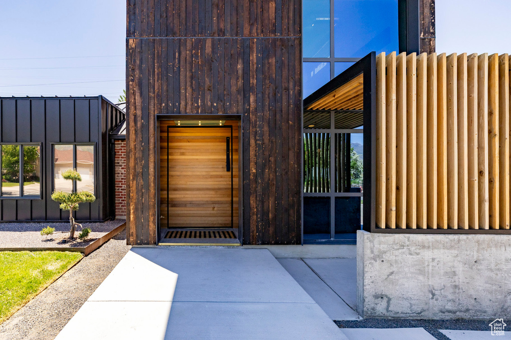 View of exterior entry
