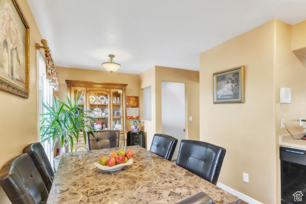 Dining area featuring baseboards