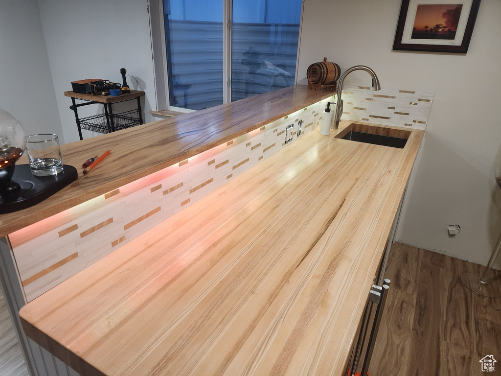 Kitchen featuring a sink
