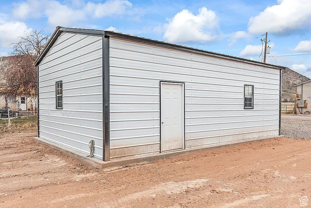 View of outbuilding