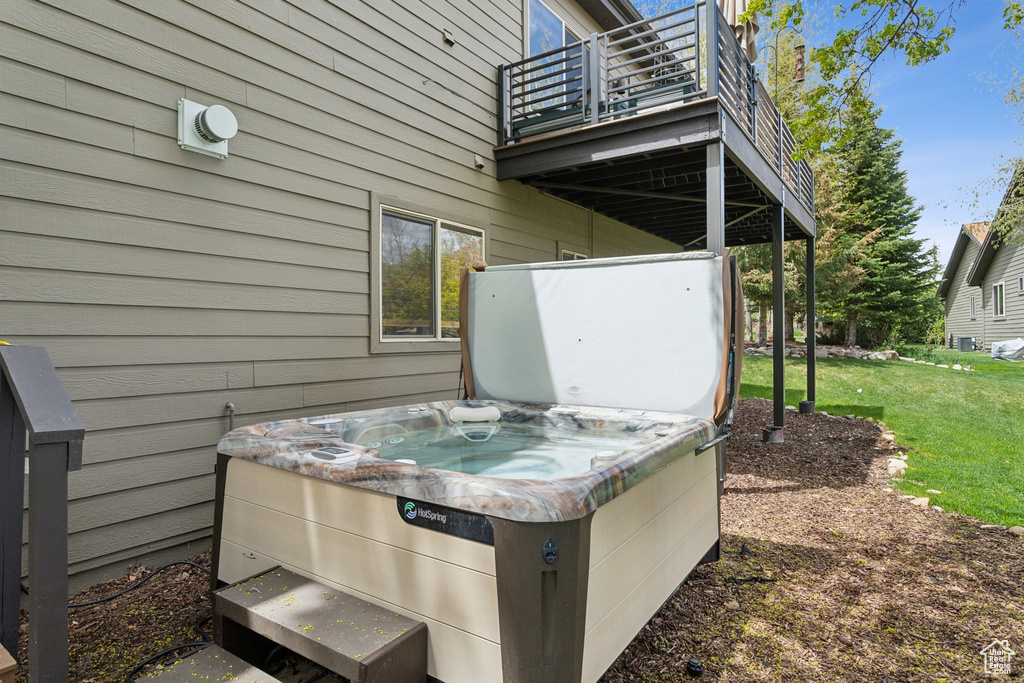 Exterior view of a hot tub