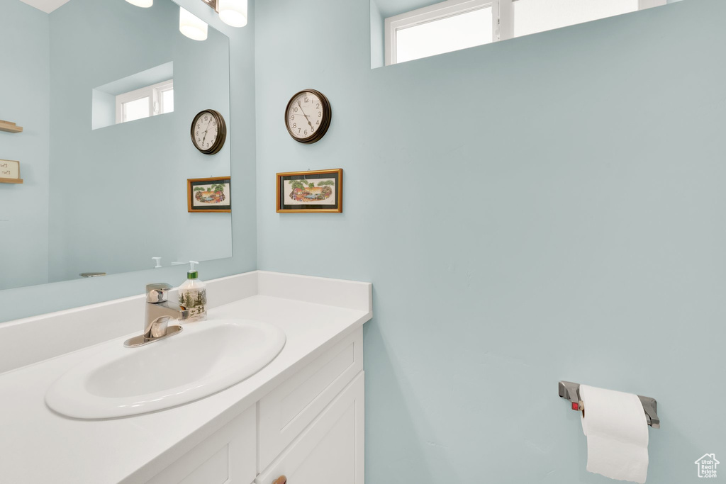 Bathroom featuring vanity