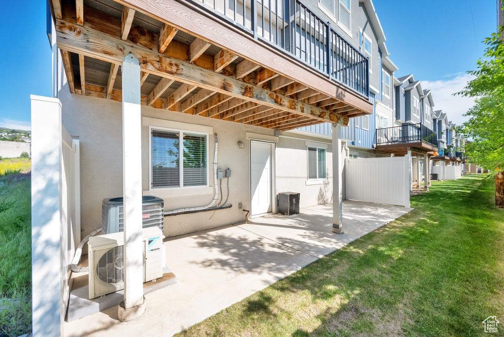 View of patio featuring ac unit