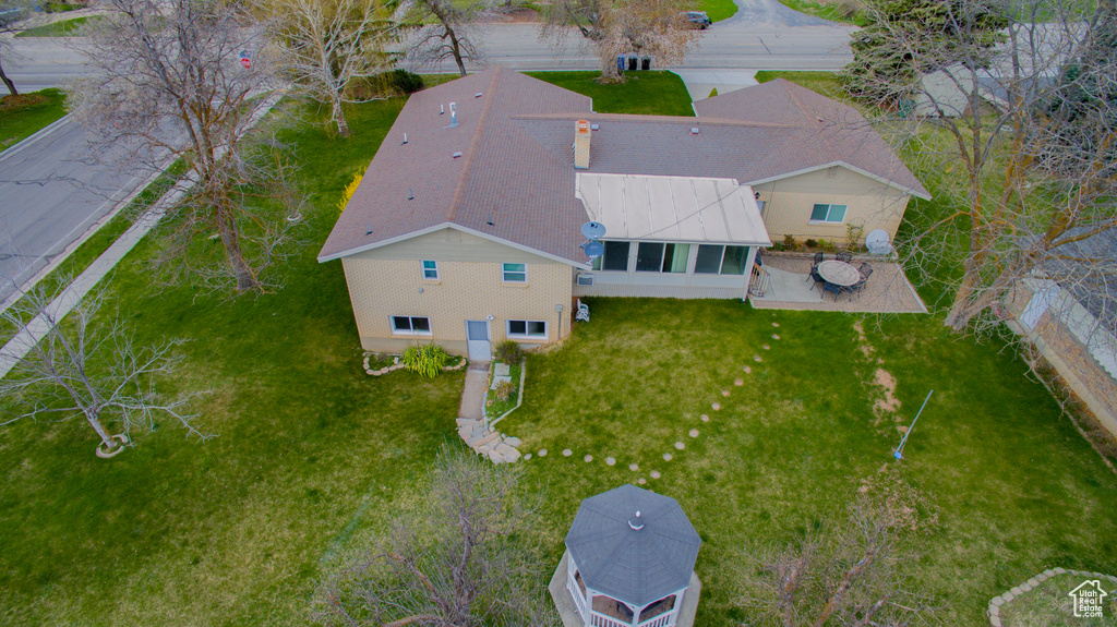 View from above of property