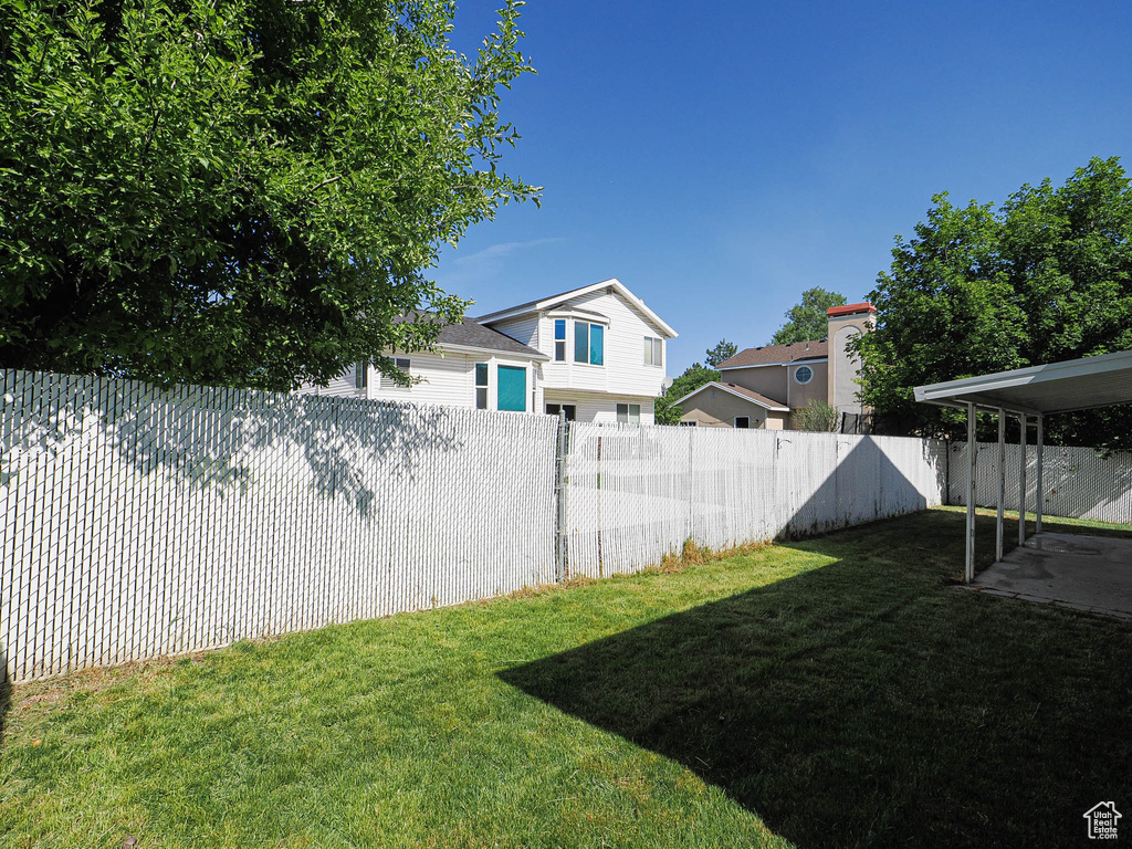 View of yard with a patio area