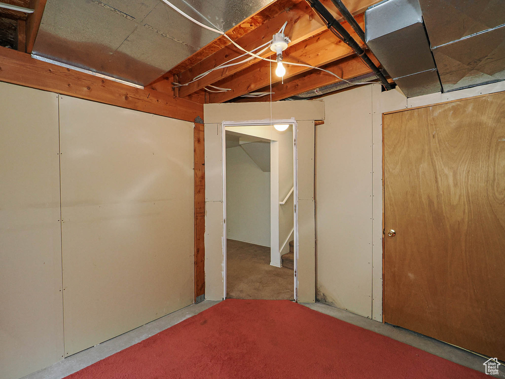 View of unfinished below grade area