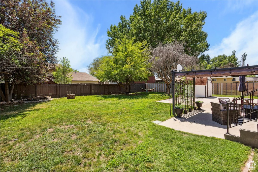 View of yard featuring a patio area