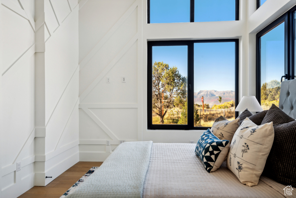 Bedroom featuring wood finished floors