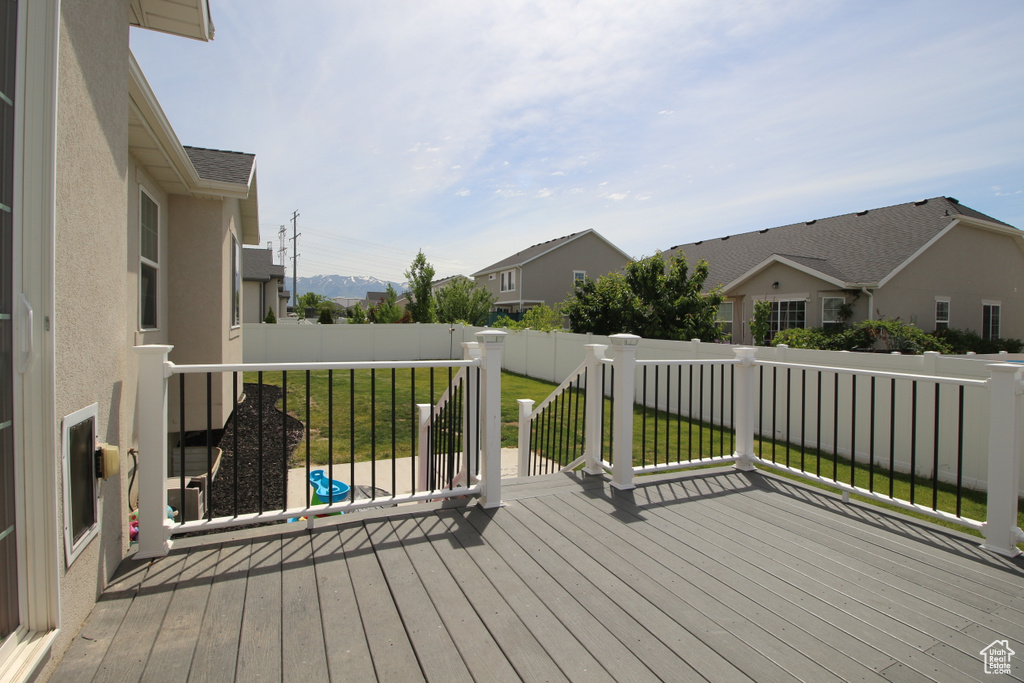 View of wooden deck
