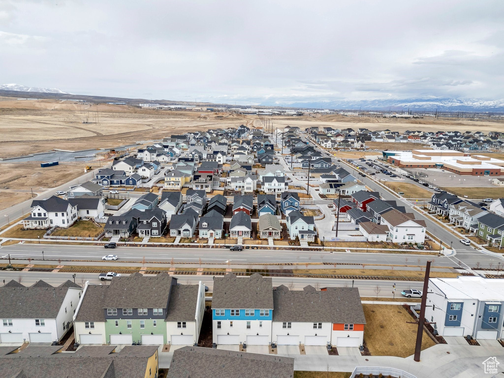 Aerial view of residential area