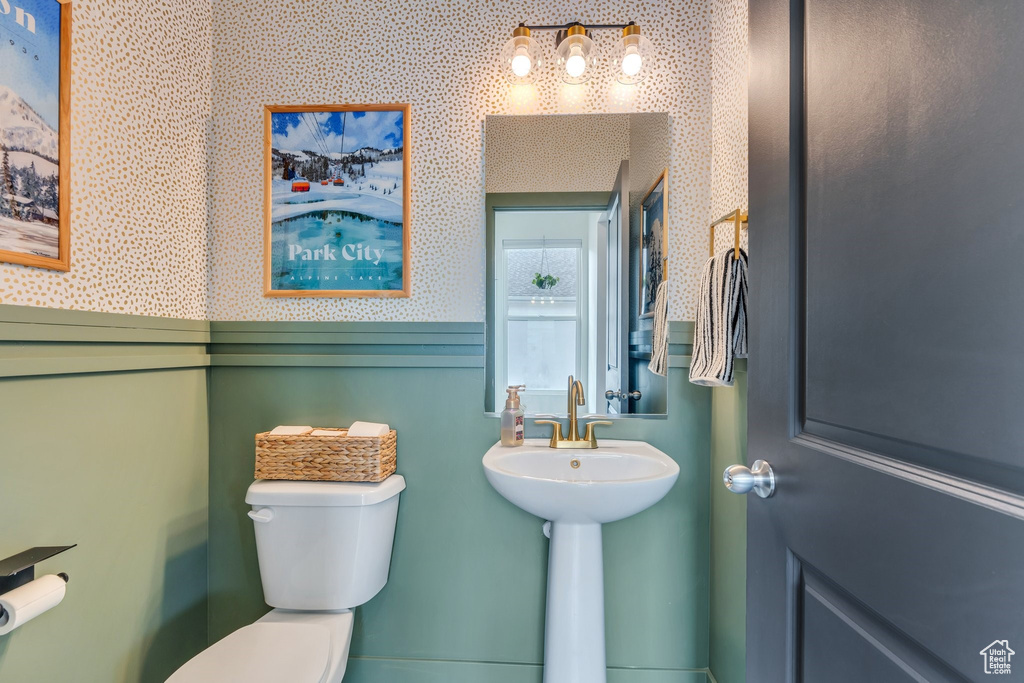 Half bath with toilet