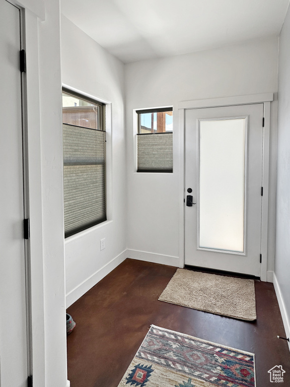 Entryway with baseboards